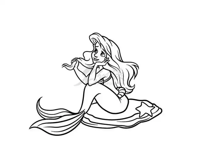 初学者画人鱼公主爱丽儿步骤图