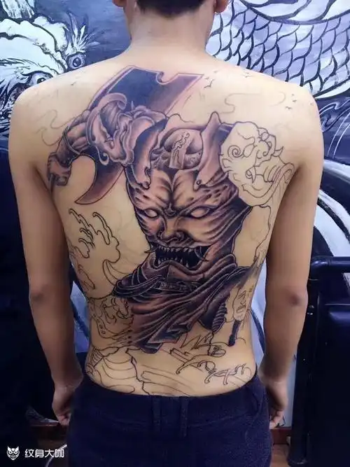 9899刑天_纹身图案手稿图片_龙魂刺客的纹身作品集