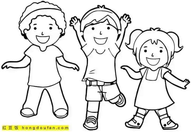 幼儿园的趣味活动10张幼儿园小朋友卡通涂色图片