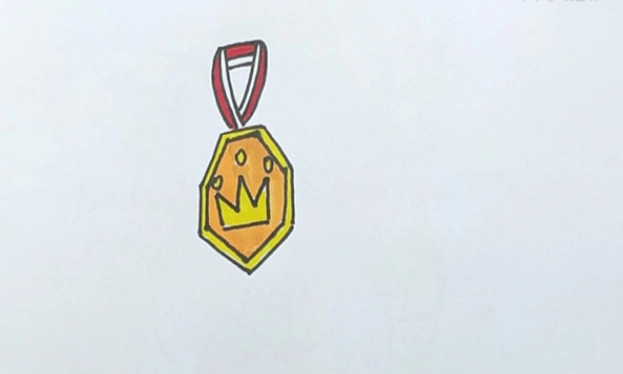 奖牌简笔画怎么画奖牌的简笔画步骤图解教程