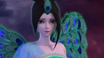 蓝孔雀简笔画教我画叶罗丽蓝孔雀蓝孔雀仙子简笔画孔雀怎么画孔雀简笔