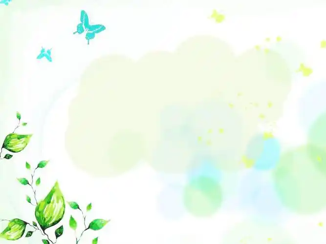 彩绘淡雅ppt背景图片