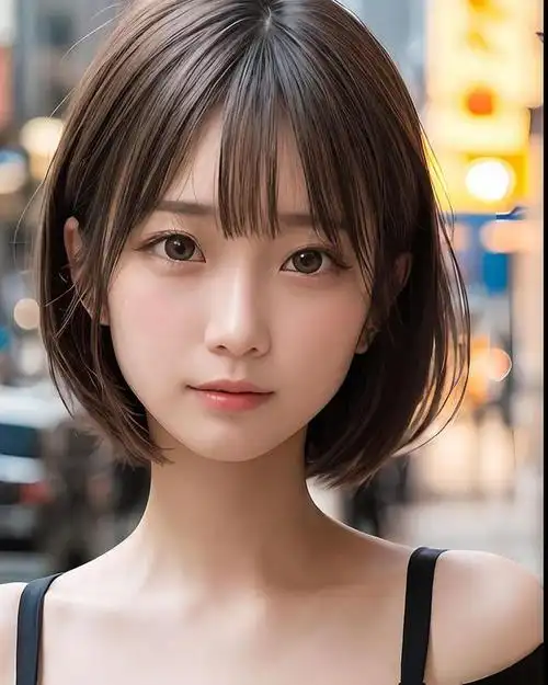 这款发型适合圆脸,鹅蛋脸的女生,可以让脸部轮廓更加柔和.