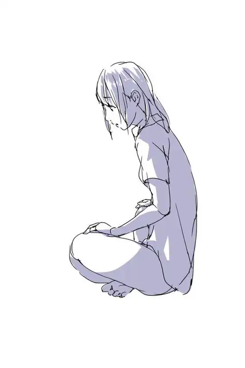 「教程」如何画漫画 part 01 女子坐的时候该如何画?