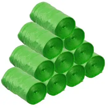 垃圾袋家用办公室厨房宾馆客房卫生间用中小号垃圾塑料袋 绿色10卷