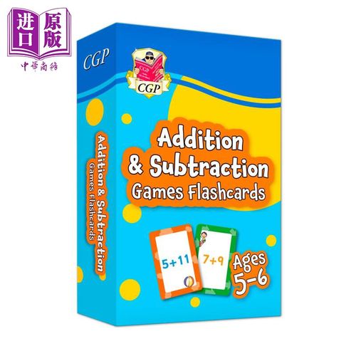 cgp new addition & subtraction games flashcards for ages 5-6