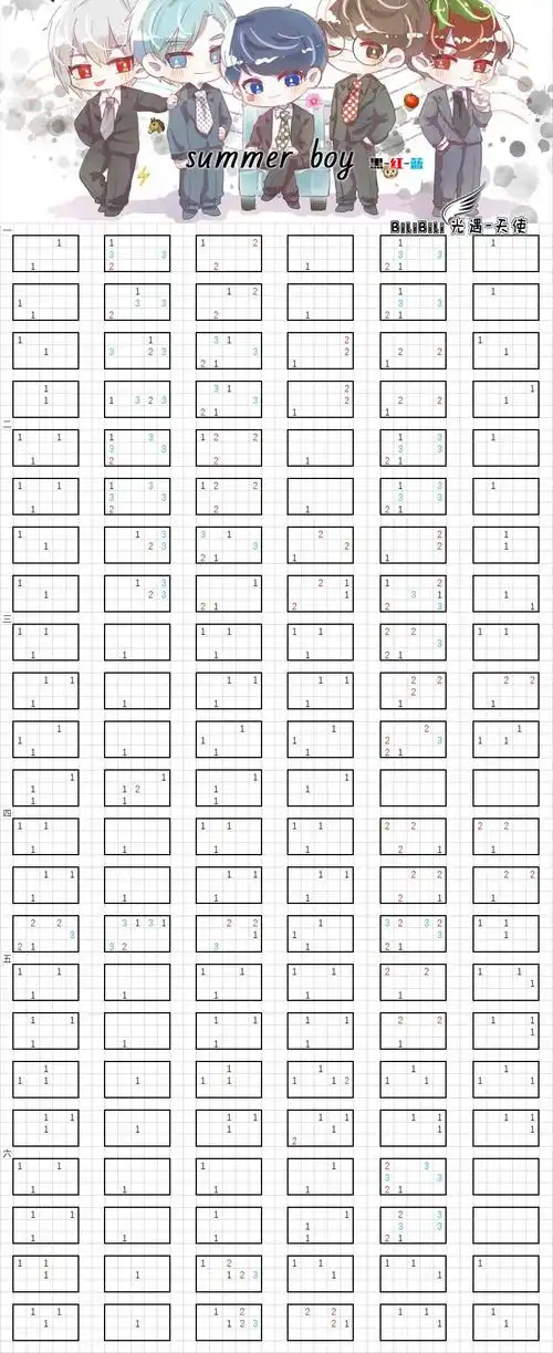 光遇summerboy简谱-钢琴竖琴谱图片分享-燕鹿手游网