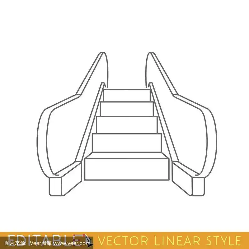 eescalator电梯.轮廓草图图标.