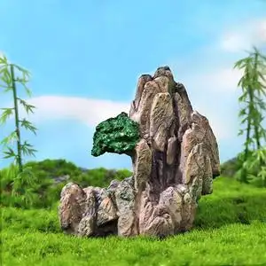 鱼缸造景假山石头微景观