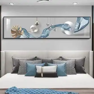 装饰画现代简约轻奢墙面挂画主卧房间温馨背景墙壁画 新款床头画-1 30