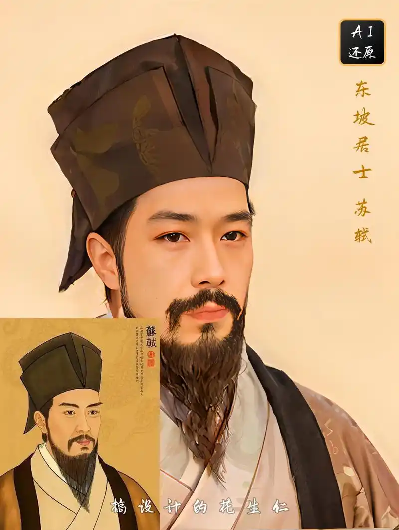 ai还原历史人物东坡居士苏东坡.通过画像还原东坡居士苏轼 苏 - 抖音