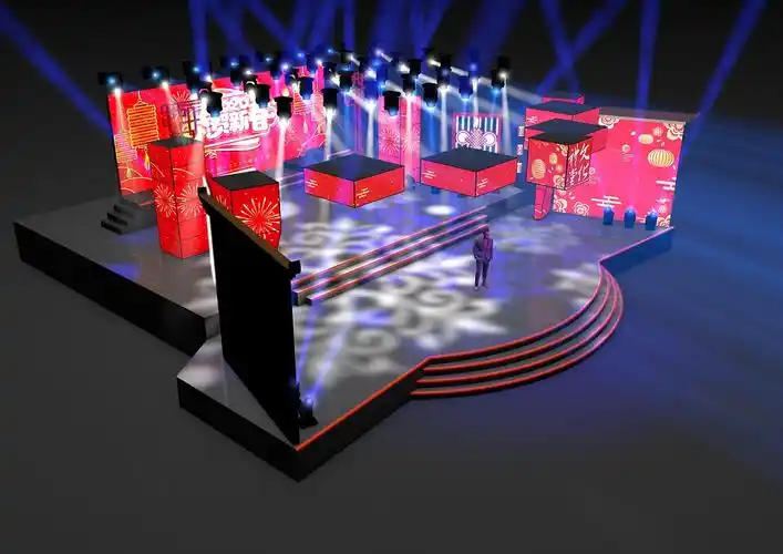 c4d三合一电脑灯xbeamlamps舞台效果图演示