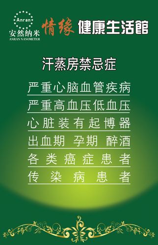 581海报印制海报展板素材87健康生活馆汗蒸房禁忌症