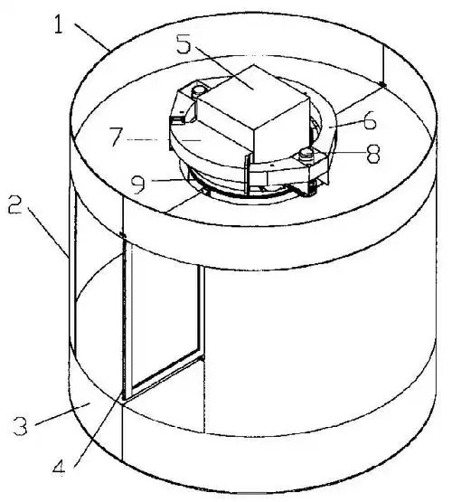一种环绕固定立柱的自动旋转门-爱企查
