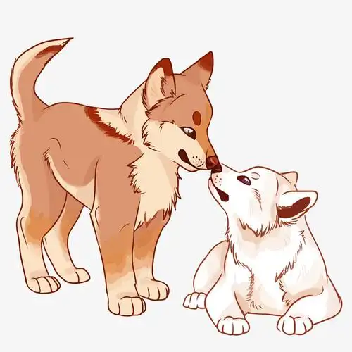 矢量两只狗