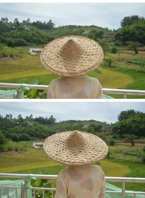 斗笠帽手工斗笠帽子竹编遮阳帽防雨防晒草帽装饰通用舞蹈演出道具红军