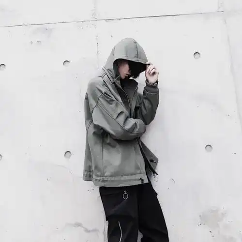 春秋男装新款夹克外套韩版学生潮棒球服日系休闲连帽时尚夹克衫