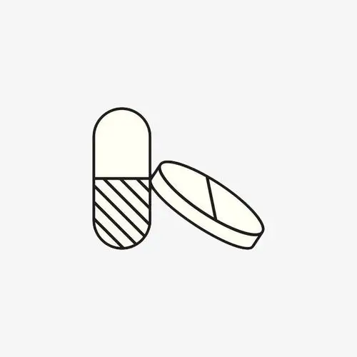 手绘线条药丸