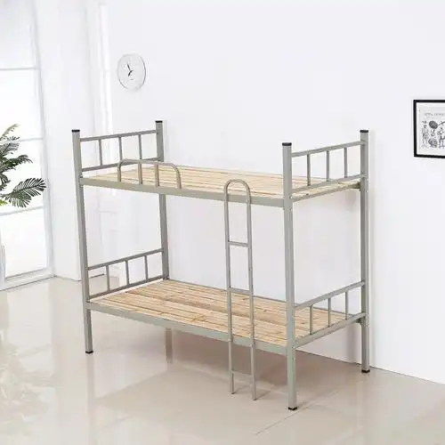 铁床上下铺高低学生床双层加厚员工宿舍床90公分1米宽单工地铁床