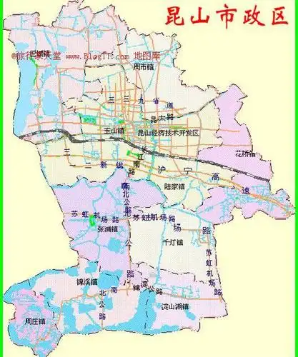 中国地图全图各省 江苏地图 苏州地图 昆山地图 > 昆山市政区图昆山