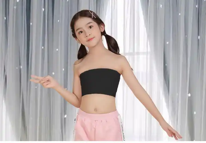 桑琴女童抹胸无肩带小背心女生内衣少女裹胸初中生中学生女大童儿童