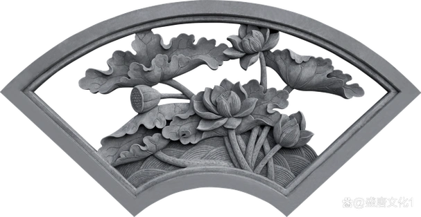 中式砖雕荷花——传统建筑中的高雅之美
