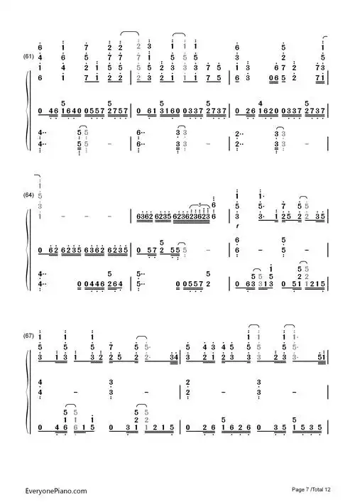 ninelie钢琴简谱-aimer with chelly演唱7