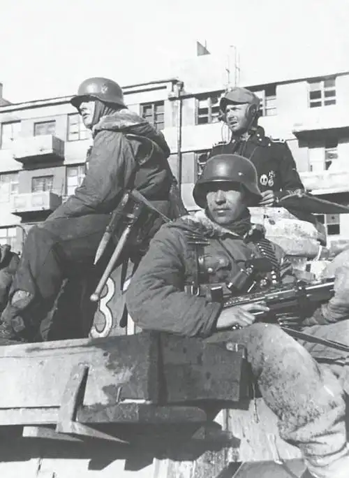 入侵底地三国的德军大德意志装甲师成员