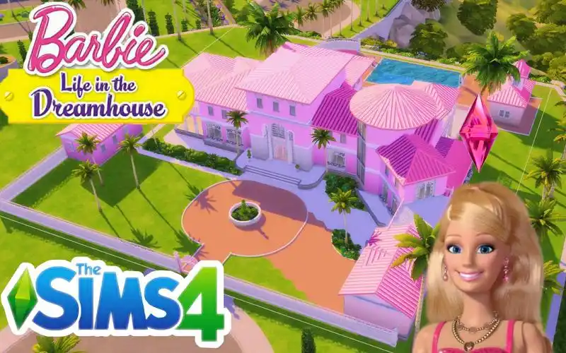 模拟人生4速建含cc芭比的梦想豪宅高度还原