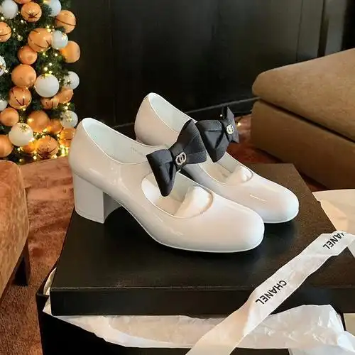 女公主法式牛皮版小香风高跟玛丽珍鞋圆头蝴蝶结单鞋粗跟小皮鞋