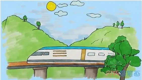 动车怎么画简笔画图片动车简笔画可可简笔画crh动车组和谐号简笔画