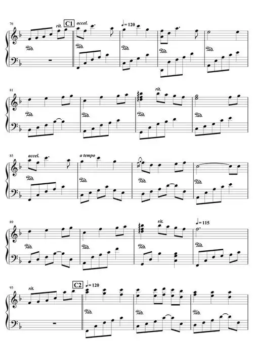 千与千寻片尾曲alwayswithme钢琴谱