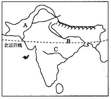 南亚的地形,从南到北依次是( )