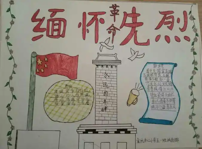 手抄报,缅先烈