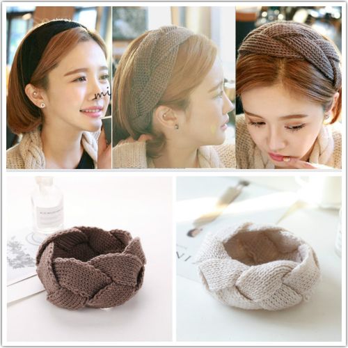 麻花毛线发带针织发带韩国头饰百搭甜美小清新森女系超仙洗脸发带