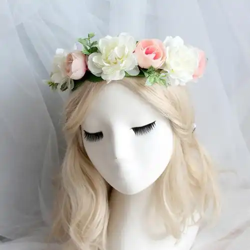 厂家直销 热卖儿童发带头花 儿童节日表演头饰发箍新娘结婚批发