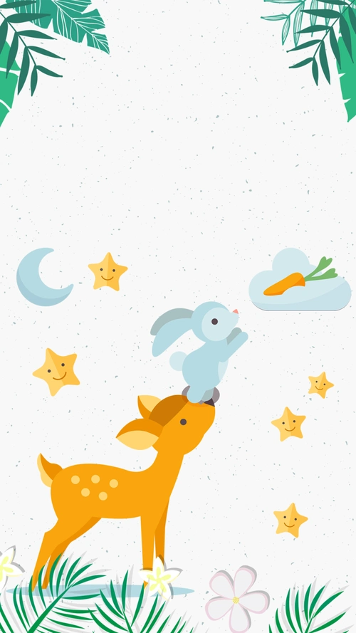 灰色手绘童话psd分层h5背景素材