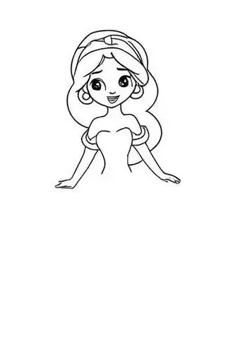 👸茉莉公主简笔画✨