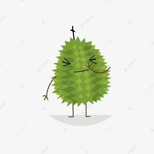 矢量卡通榴莲小人