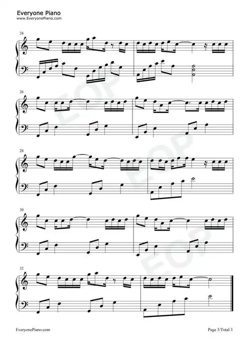 八小时时差-c调简单版-我数着八小时时差忘了自己孤单多久了