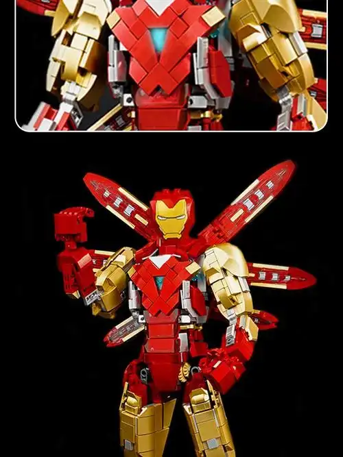 乐高lego新品拼插积木 钢铁侠mk85复仇者联盟反浩克机甲50系列人仔