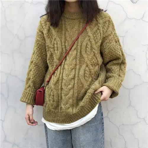 棒针毛衣女粗毛线