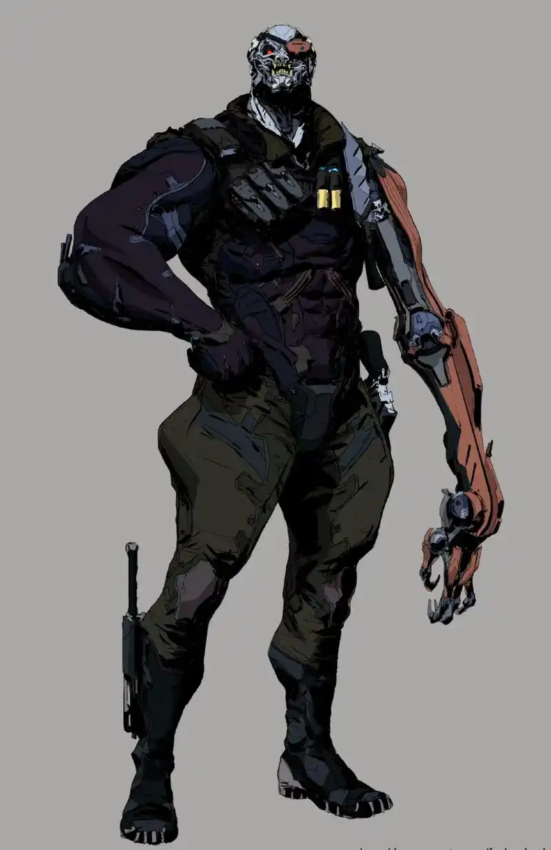 fred rambaud赛博朋克风格人物作品欣赏,机械与角色融合,极具个人特色