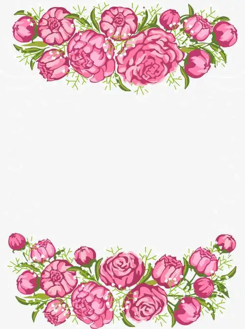花朵边框免抠素材免费下载_觅元素51yuansu.com