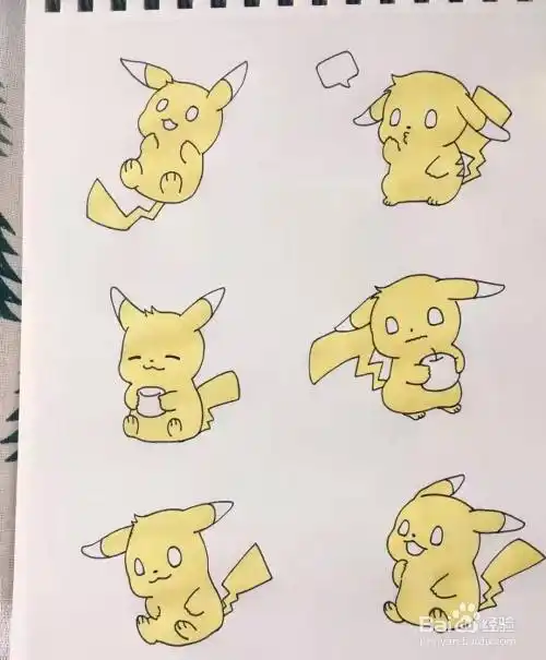 皮卡丘怎么画简单又可爱