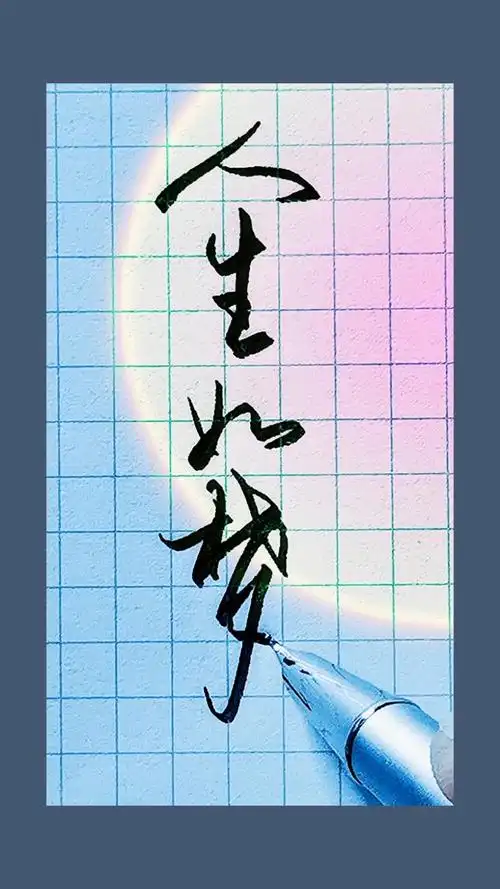 硬笔书法#人生如梦