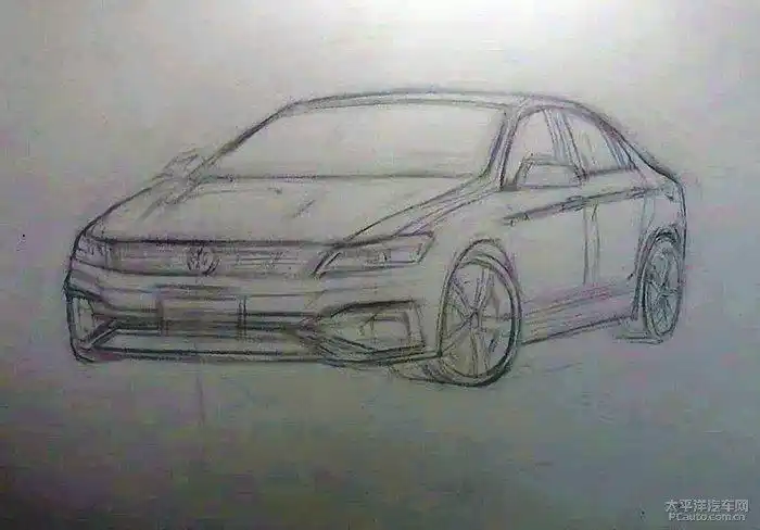 手绘最美大众cc的小弟凌渡