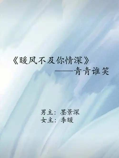 暖风不及你情深  #小说  #小说推荐  #小说#墨景深  #季暖  #墨景深