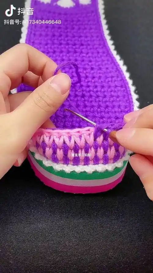 钩鞋教程手工拖鞋教程纯手工编织拖鞋