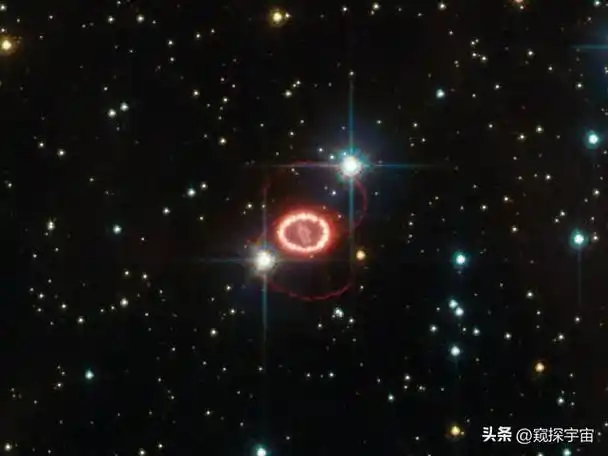 那么1987a目前形成的超新星遗迹看着好像一个具有珍珠的光环.